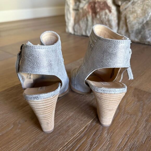 Paul Green CAYANNE PEEP TOE BOOTIE in Metallic Smoke - Picture 6 of 9